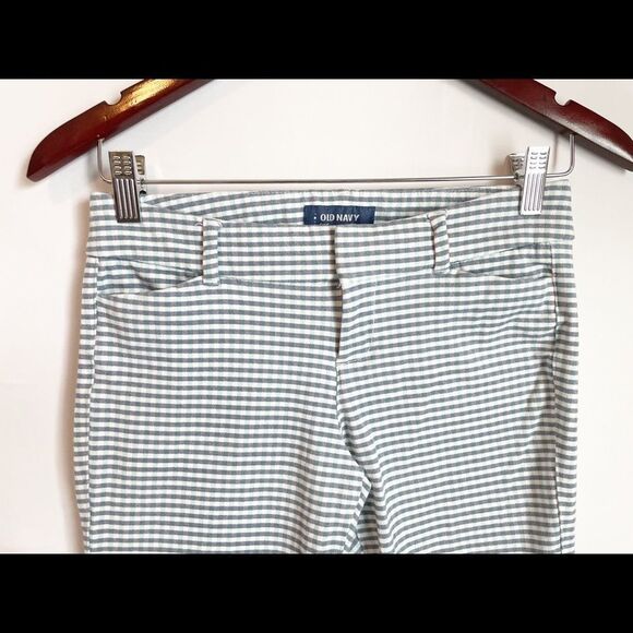 Old Navy Plaid Pixie Mid Rose Cropped Pants 2P - Picture 4 of 7